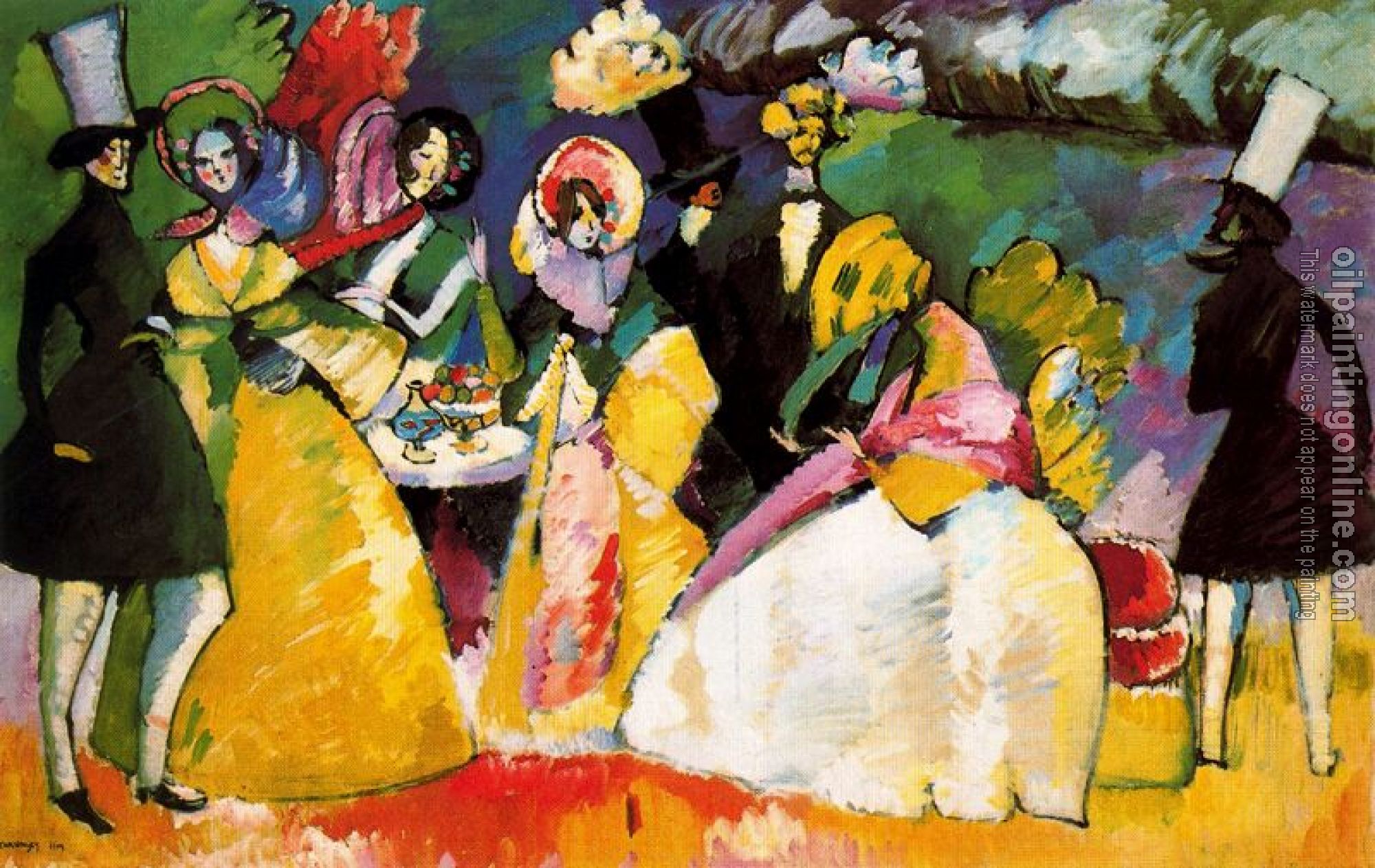 Kandinsky, Wassily - Group in Crinolines